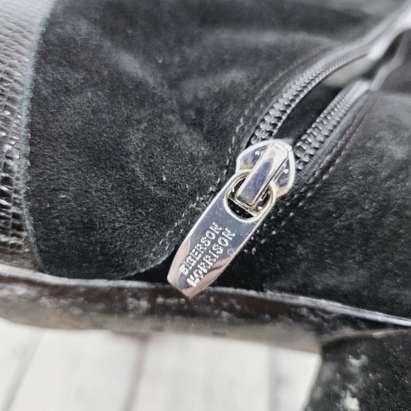 SIGERSON MORRISON | Zero suede & leather patchwork pointed toe ankle boots - Picture 12 of 13